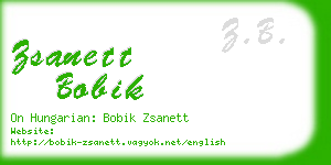 zsanett bobik business card